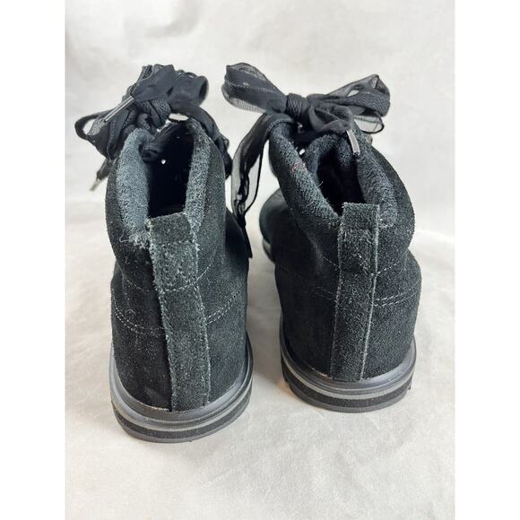 LA Gear Black Suede Ankle Boots US Size 8 Vintage 1980s Made in Korea - Picture 6 of 11